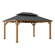 Sunjoy Hampton Double-Roof Cedar Gazebo, 12x16